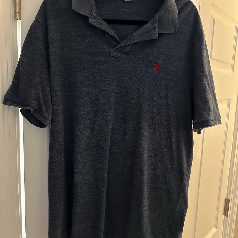 Ralph Lauren Blue Polo Shirt Classic Design